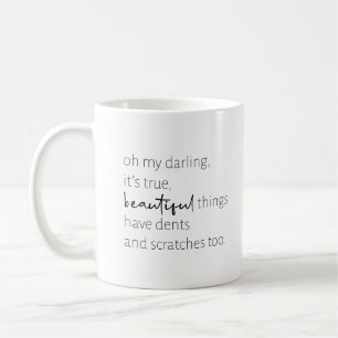 Inspirational Quote Mug Black and White