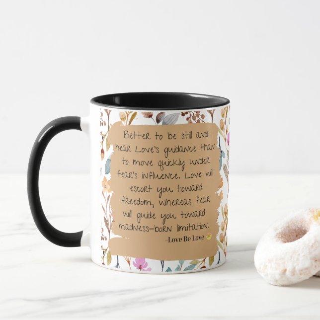 Inspirational Quote Mug: Healing Sips  Mug (With Donut)