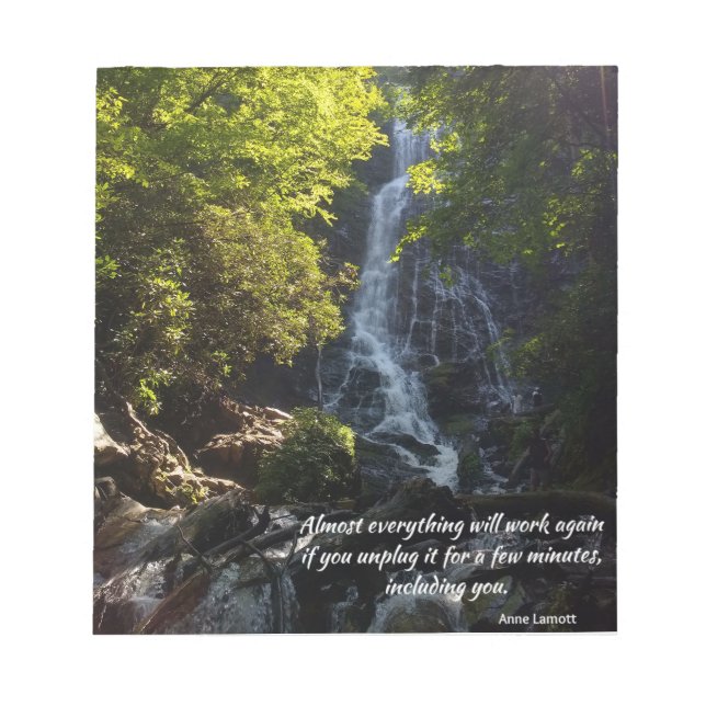 inspirational quote - nature photo - notepad (Front)
