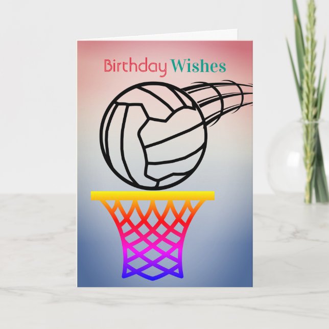 Inspirational Quote Netball Birthday Card (Front)