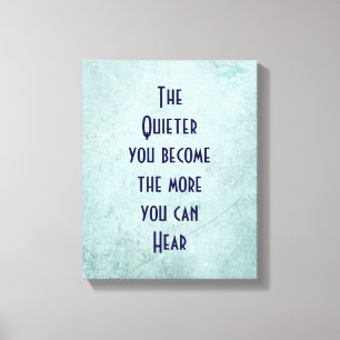 Inspirational Quote on a Green Vintage Texture Canvas Print