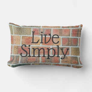inspirational quote on brick lumbar cushion