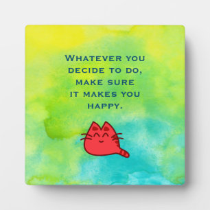 Inspirational Quote on Happiness Plaque