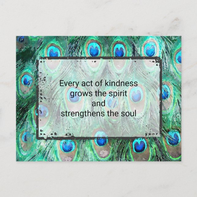 Inspirational Quote On Kindness Spirit And Soul Postcard (Front)