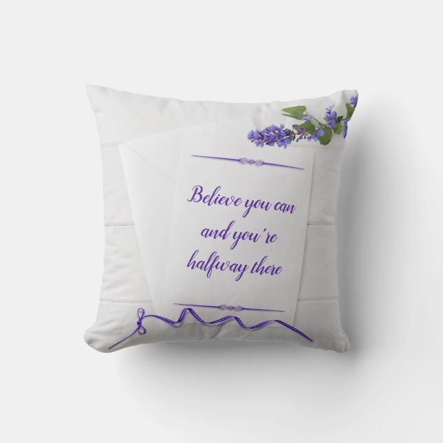 Inspirational Quote on Stationery with Wood Cushion (Front)