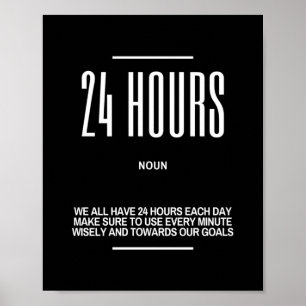 Inspirational Quote On Using Our Time Wisely Poster