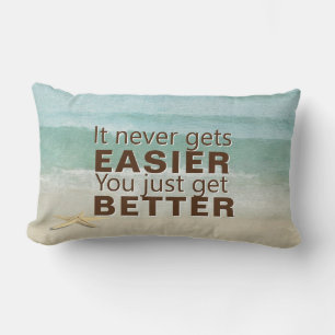 inspirational quote on watercolor lumbar cushion