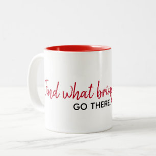 Inspirational Quote On White Two-Tone Coffee Mug