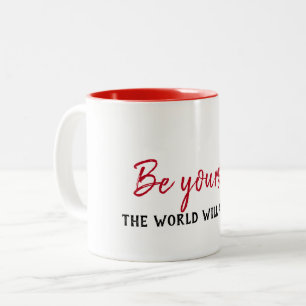 Inspirational Quote On White Two-Tone Coffee Mug