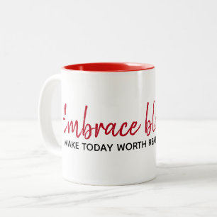 Inspirational Quote On White Two-Tone Coffee Mug