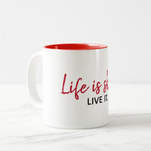 Inspirational Quote On White  Two-Tone Coffee Mug