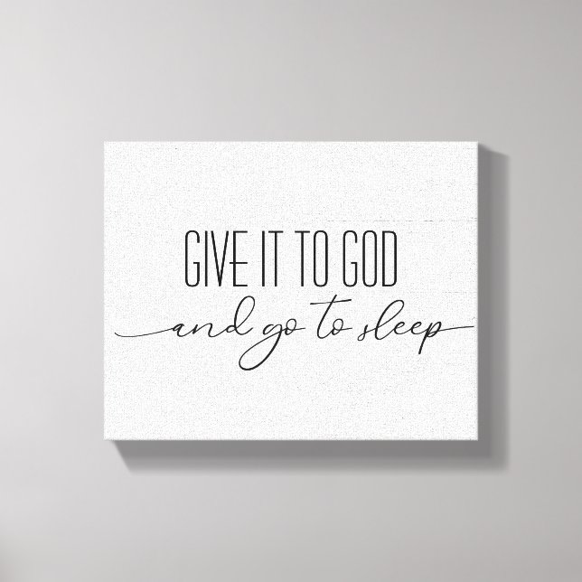 Inspirational Quote On Whitewashed Wood Canvas Print (Front)