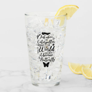 Inspirational Quote Positive Thinking Affirmation  Glass