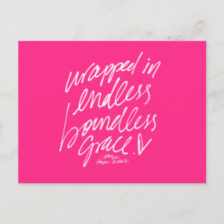 Inspirational Quote Postcard Handwritten lettering