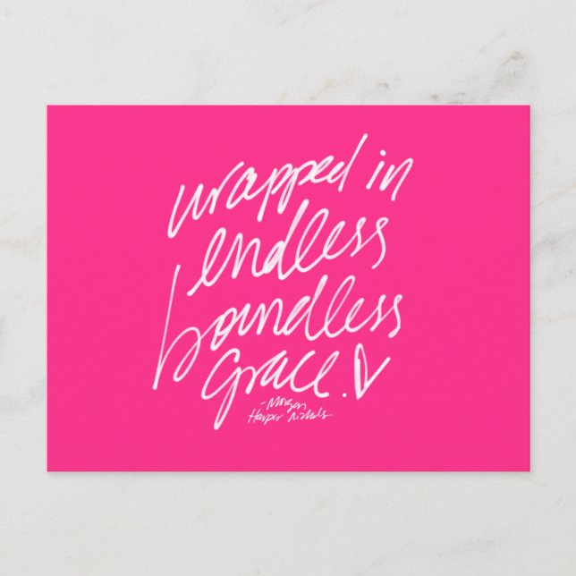 Inspirational Quote Postcard Handwritten lettering (Front)