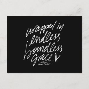 Inspirational Quote Postcard Handwritten lettering