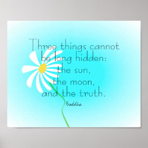 inspirational quote  poster Buddha on truth text