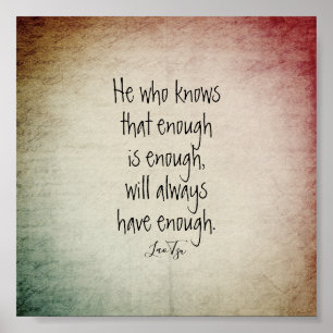 inspirational quote  poster Lao Tzu text