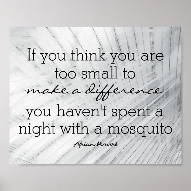 inspirational quote poster make a difference (Front)