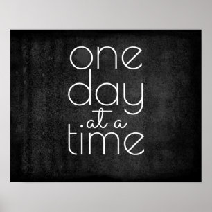 inspirational quote poster one day at a time