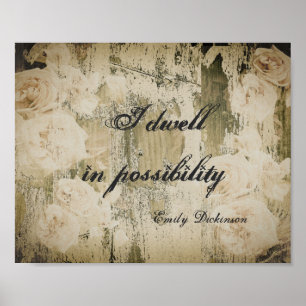 inspirational quote poster rustic shabby chic