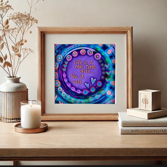 Inspirational Quote Purple Modern School Poster (Creator Uploaded)