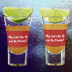 Inspirational Quote Red Shot Glass