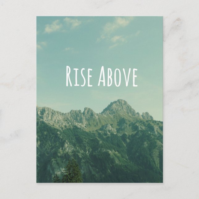 Inspirational Quote: Rise Above Postcard (Front)