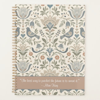 Inspirational Quote Scandinavian Flowers Birds Planner