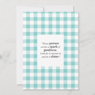 Inspirational Quote Script Pattern 5x7 Flat Card
