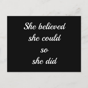 Inspirational Quote simple lettering Postcard