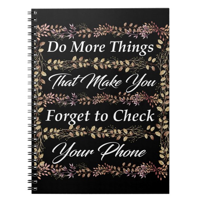 Inspirational Quote Spiral Photo Notebook (Front)