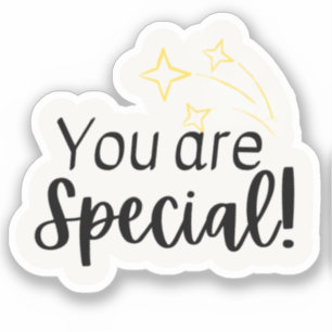 Inspirational quote sticker You Are Special