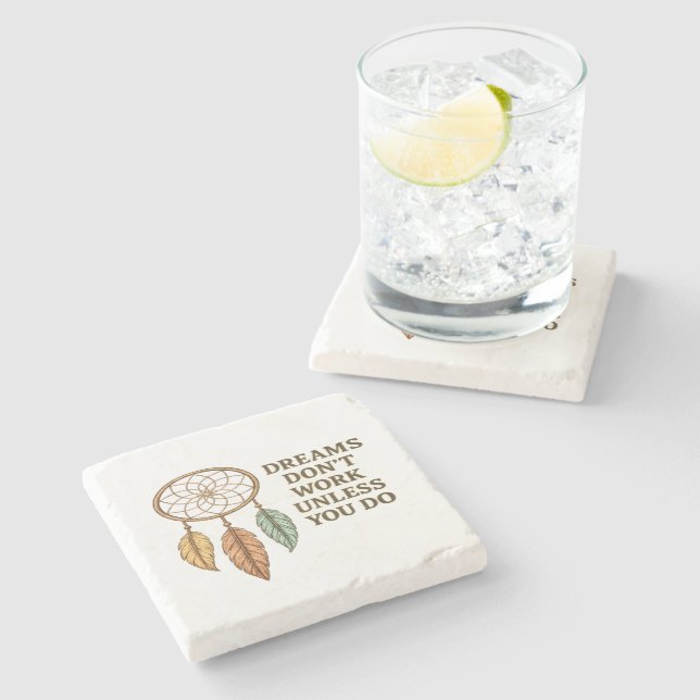 Inspirational Quote Stone Coaster Printable Design (Side)