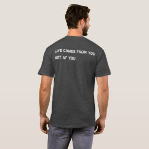 Inspirational Quote T-Shirt Minimalist Back Print