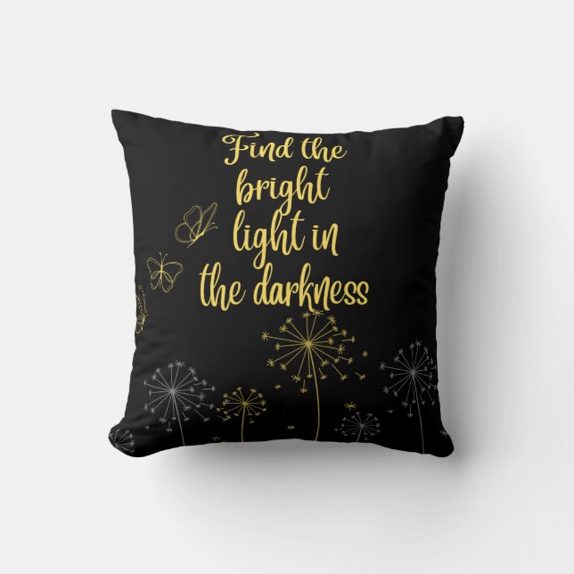 Inspirational Quote Throw Pillow (Front)