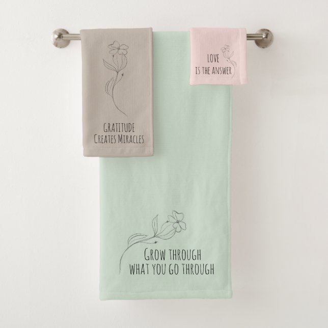 Inspirational Quote Towel Set (Insitu)