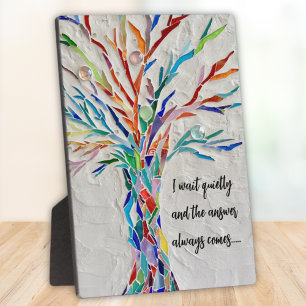Inspirational Quote Tree Plaque