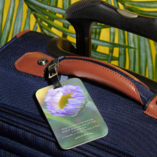 Inspirational Quote Typography Floral Macro Photo Luggage Tag