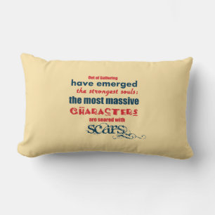 Inspirational Quote Typography Lumbar Cushion
