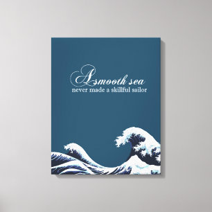 Inspirational Quote Wall Art Decor A Smooth Sea