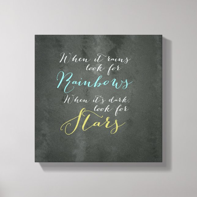 Inspirational Quote Wall Canvas Print (Front)