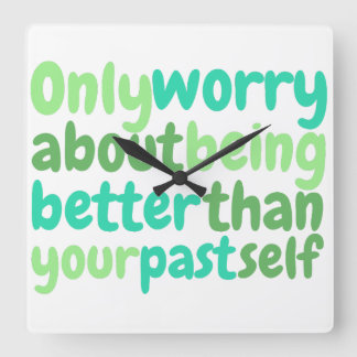 Inspirational quote wall clock