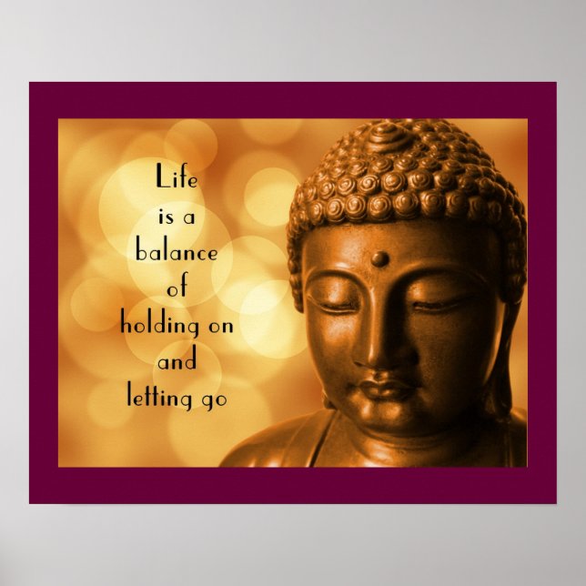 Inspirational Quote with a Buddha Image Poster (Front)