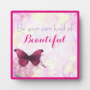 Inspirational Quote With A Watercolor Butterfly Plaque