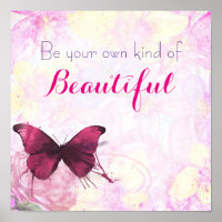 Inspirational Quote With A Watercolor Butterfly