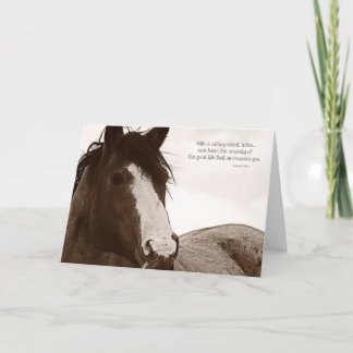 Inspirational Quote with Beautiful Horse Art Card