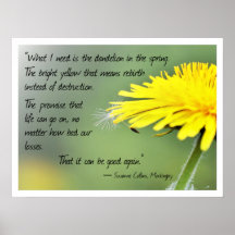 Inspirational Quote with Dandelion Picture