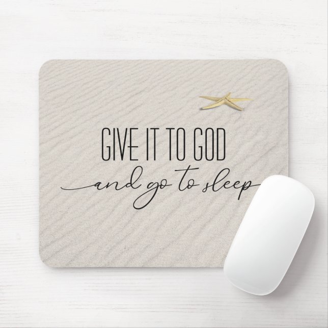Inspirational Quote With Starfish Mouse Mat (With Mouse)