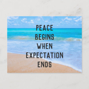 Inspirational Quote with Tropical Beach Scene Postcard